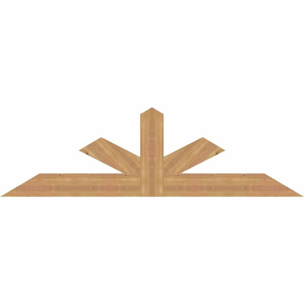 Ekena Millwork Saratoga Smooth Timber Gable Bracket, Western Red Cedar, 72"W x 21"H x 1 1/2"D x 5 1/2"F, 7/12 Pitch GBW072X21X0206SAR00SWR - main